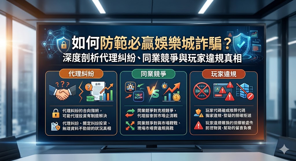 如何防範必贏娛樂城詐騙?深度剖析代理糾紛、同業競爭與玩家違規真相